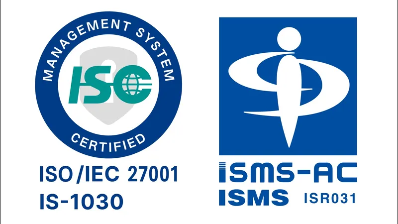 ISMS（ISO/IEC 27001）認証取得のお知らせ
